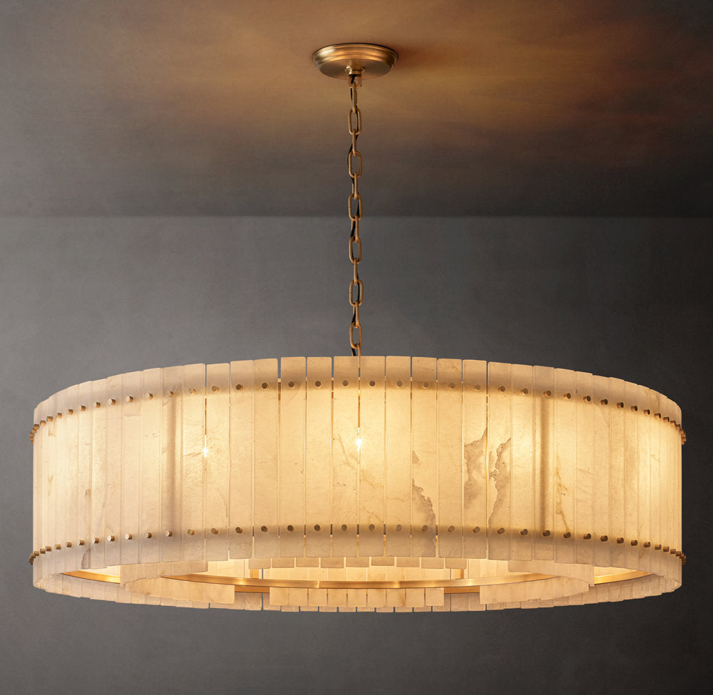 San Marco Alabaster Round Chandelier 60"