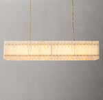 San Marco Alabaster Linear Chandelier 54"