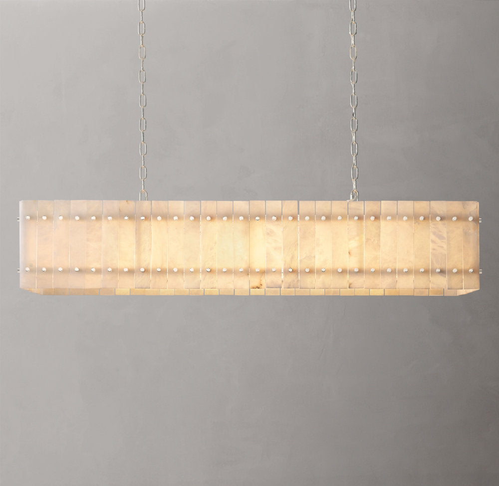 San Marco Alabaster Linear Chandelier 54"