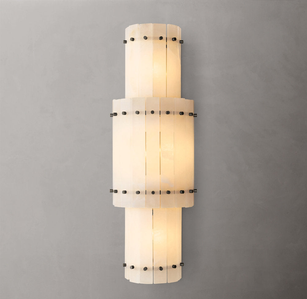 San Marco Alabaster Grand Round Sconce
