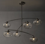 Cabrette Clear Glass Mobile Round Chandelier