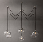 Cabrette Clear Glass Suspended Chandelier 84"