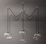 Cabrette Clear Glass Suspended Chandelier 84"
