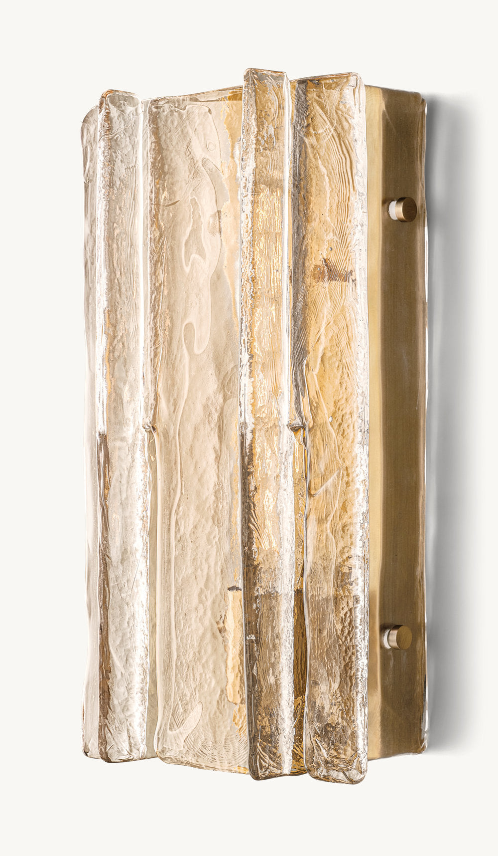 Lattice Clear Glass Sconce 15"