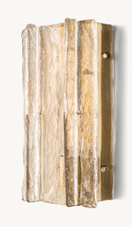 Lattice Clear Glass Sconce 15"