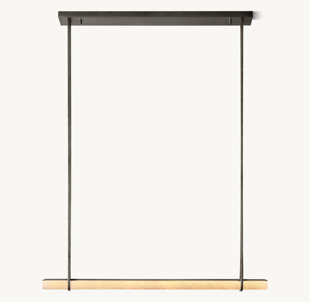 Audubon Alabaster Single Bar Linear Chandelier 60"