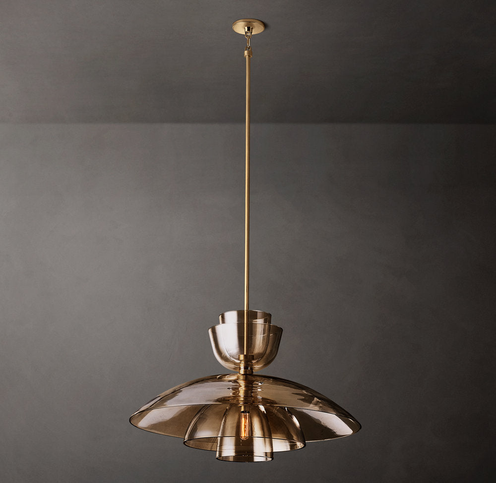 Blom Amber Glass Cloche Grand Pendant