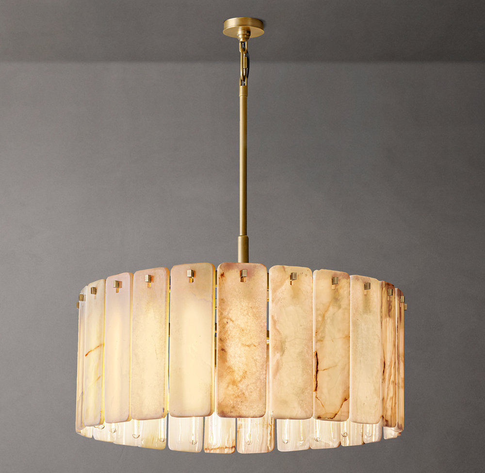 Calamette Onyx Round Chandelier 36"