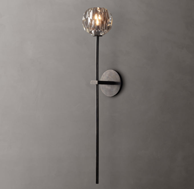 Boule de Cristal Clear Glass Grand Sconce