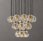 Boule De Cristal Clear Glass Round Cluster Chandelier 19"