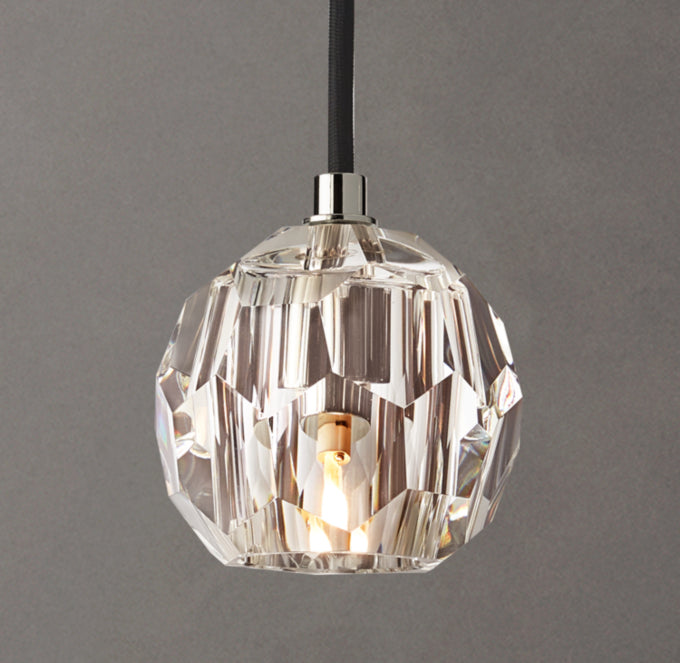 Boule De Cristal Clear Glass Cord Pendant