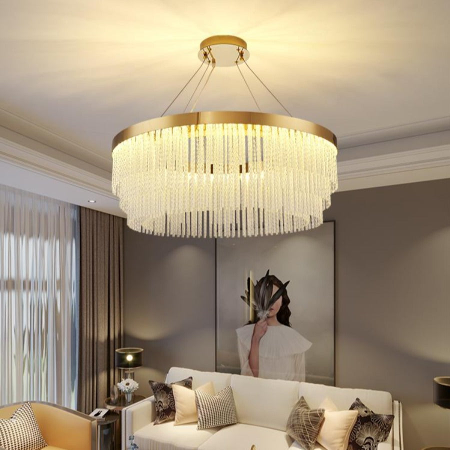 Ivetri Glass Modern Chandelier