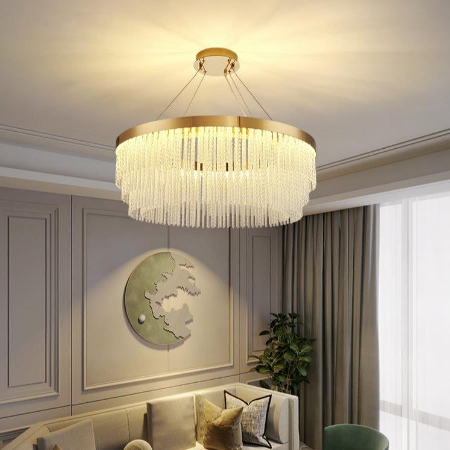 Ivetri Glass Modern Chandelier