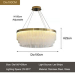 Ivetri Glass Modern Chandelier