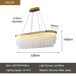 Ivetri Glass Modern Chandelier