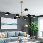 8-light Artistic LED Industrial Sputnik Chandelier Hanging Ceiling Lights