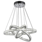 Interwoven Geometrical Circle Crystal Chandeliers for Living Room