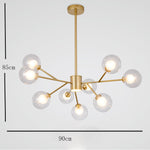 9 Lights Glass LED Modern Chandeliers Ceiling Lights Pendant Light