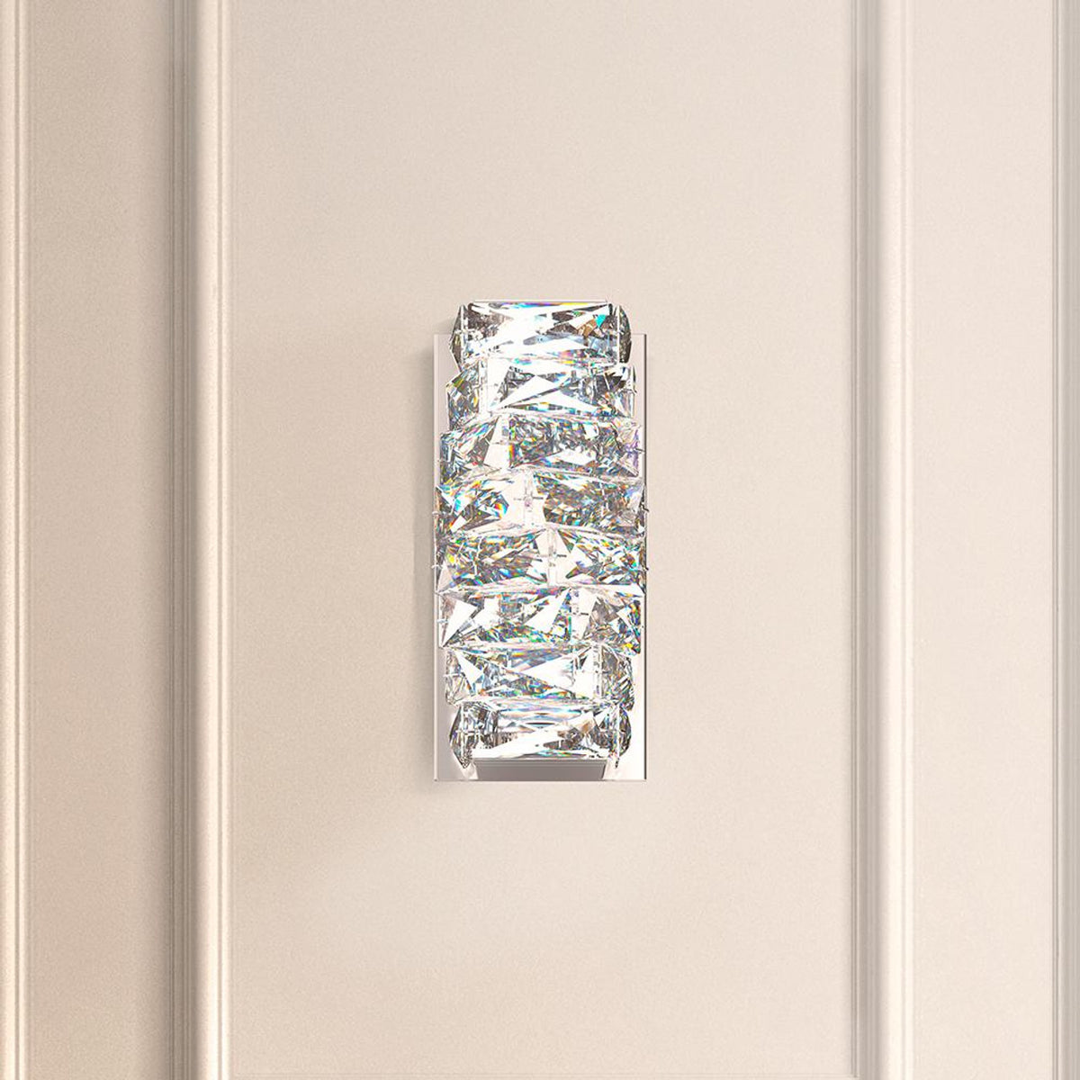 Glissando Wall Sconce, 2-Light, LED, Stainless Steel, Clear Swarovski Crystal, 9.75"H (STW110N-SS1S 1J5ZUF)