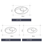 Modern LED Three Circle Ceiling Light Round Flush Mount Lighting Fixture