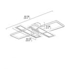 4 Rectangle LED Modern Ceiling Lights Flush Mount Lighting Ceiling Lamp