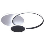 3 Circle Artistic LED Flush Mount Ceiling Light for Bedroom