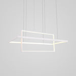 2 Rectangular LED Black Modern Pendant Lighting Hanging Ceiling Lights