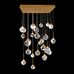 Quest 8"H x 53"W 23-Light Crystal Multi-Light Pendant in Black