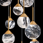 Quest 8"H x 53"W 23-Light Crystal Multi-Light Pendant in Black