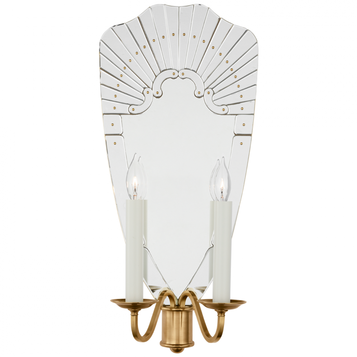 Adelaide Extra Large Double Sconce - Mirror and Natural Brass