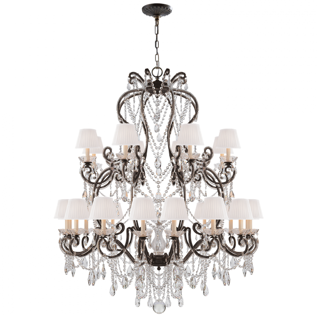 Adrianna Large Chandelier - Antiqued Gild