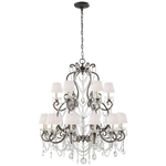 Adrianna Large Chandelier - Antiqued Gild