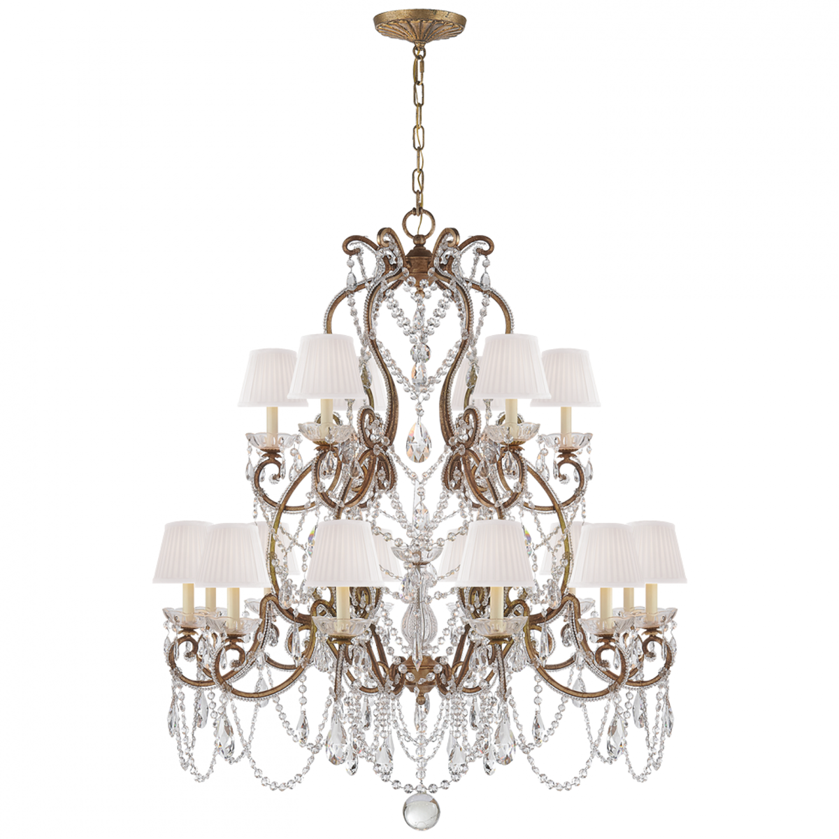 Roark 40" Modular Ring Chandelier - Polished Nickel