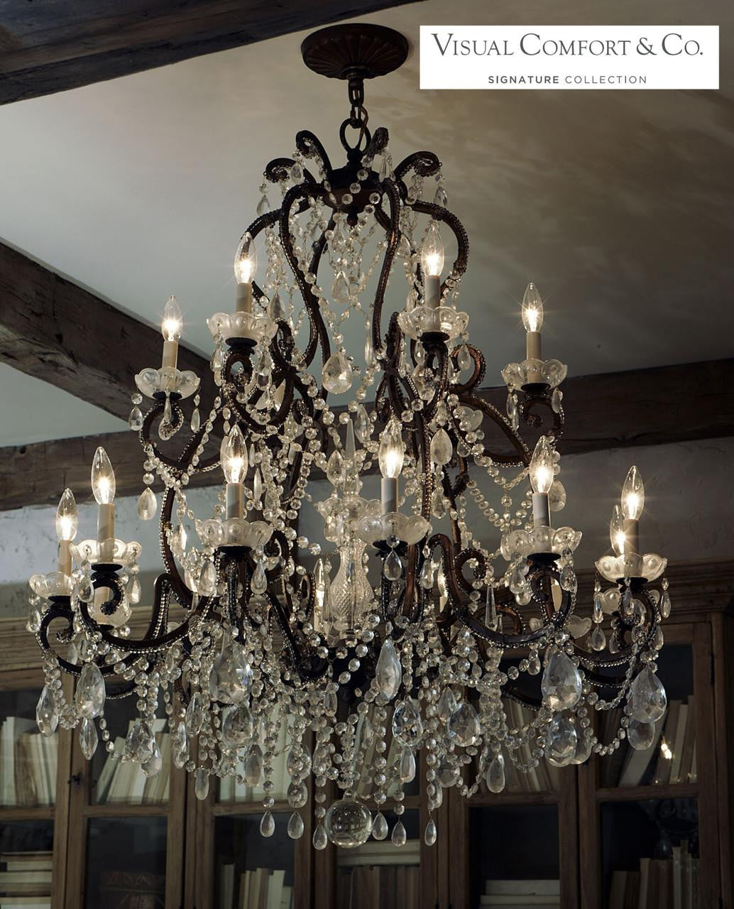 Daniela Medium One-Tier Chandelier - Crystal