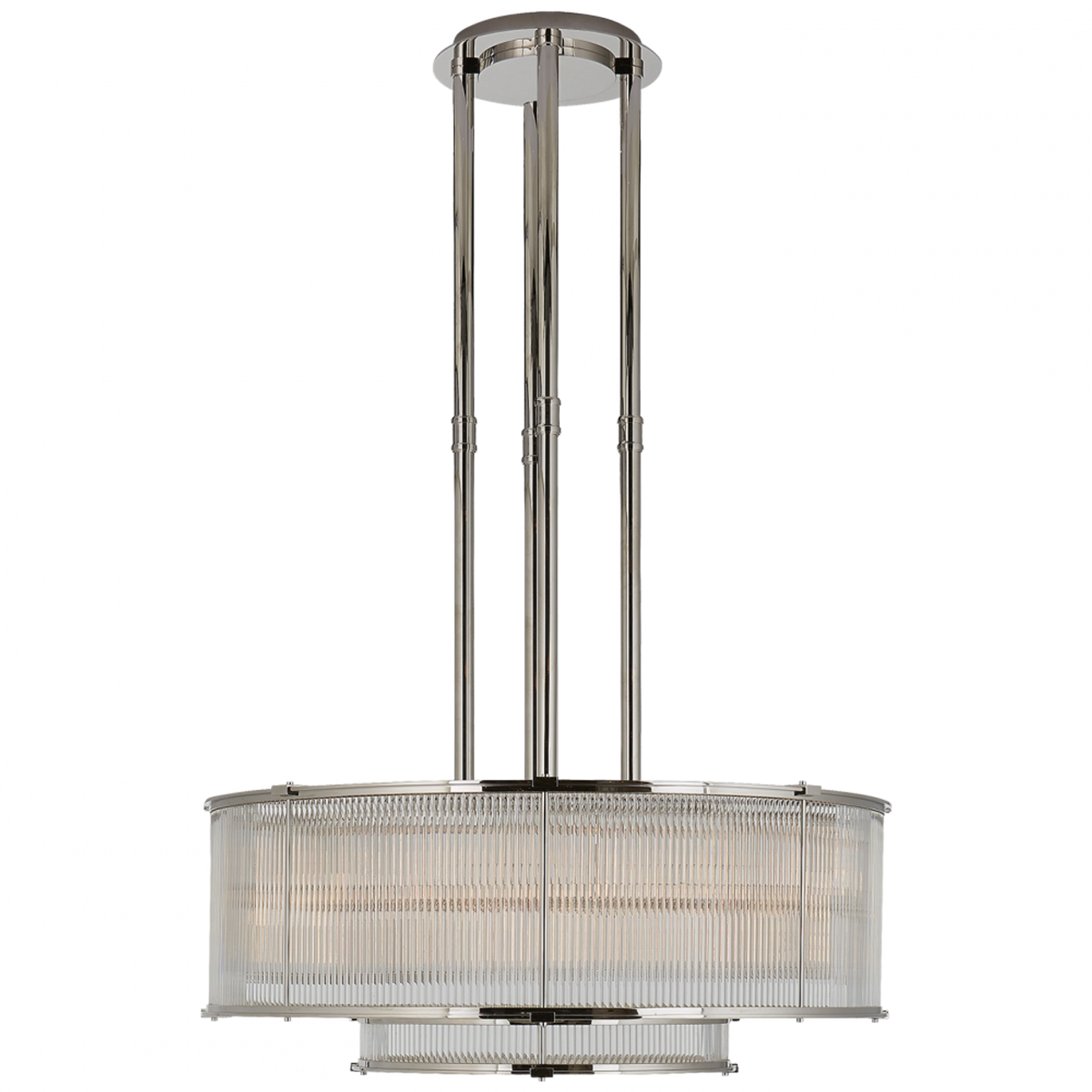 Allen Large Tiered Chandelier - Polished Nickel