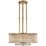 Allen Large Tiered Chandelier - Natural Brass