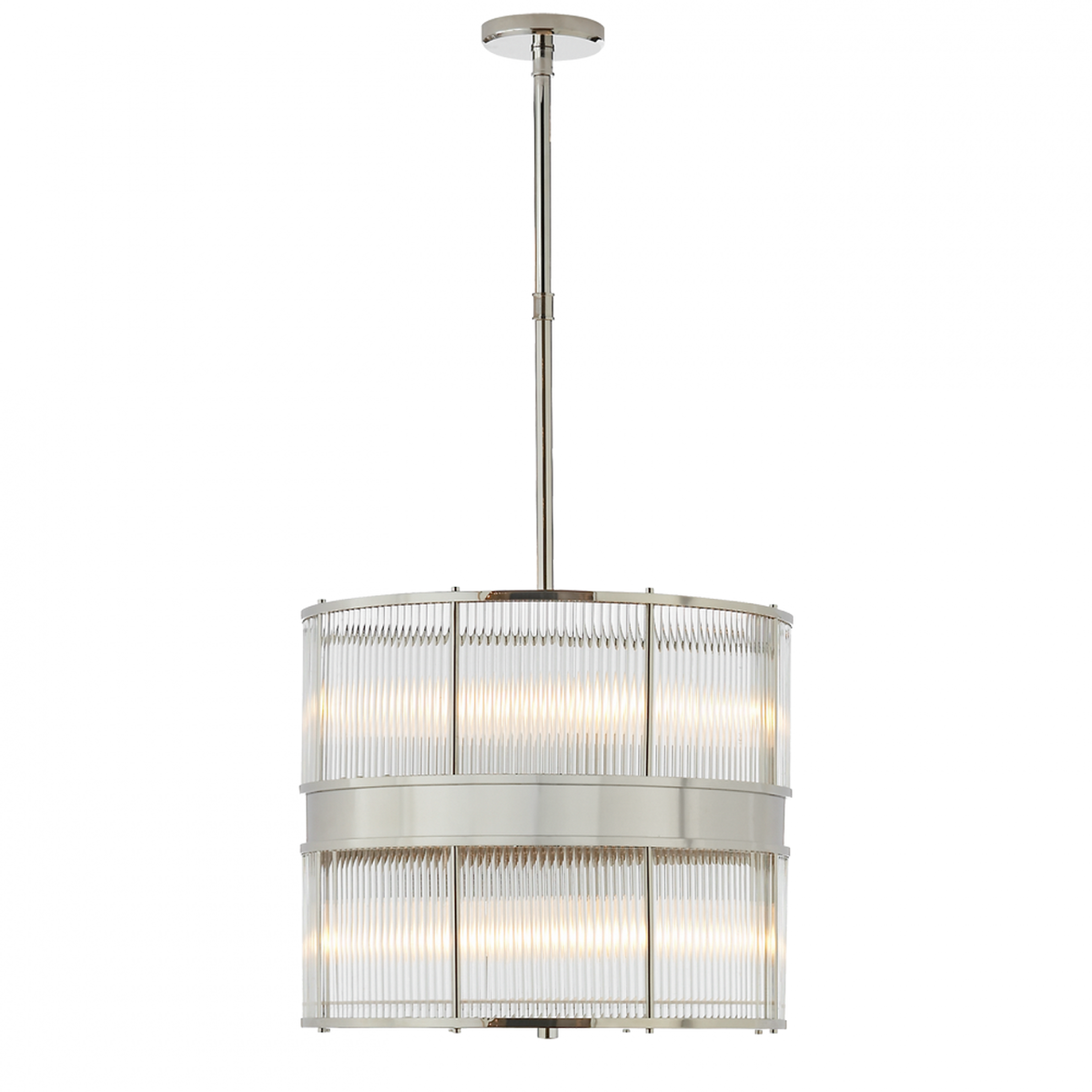 Allen Large Chandelier - Polished Nickel