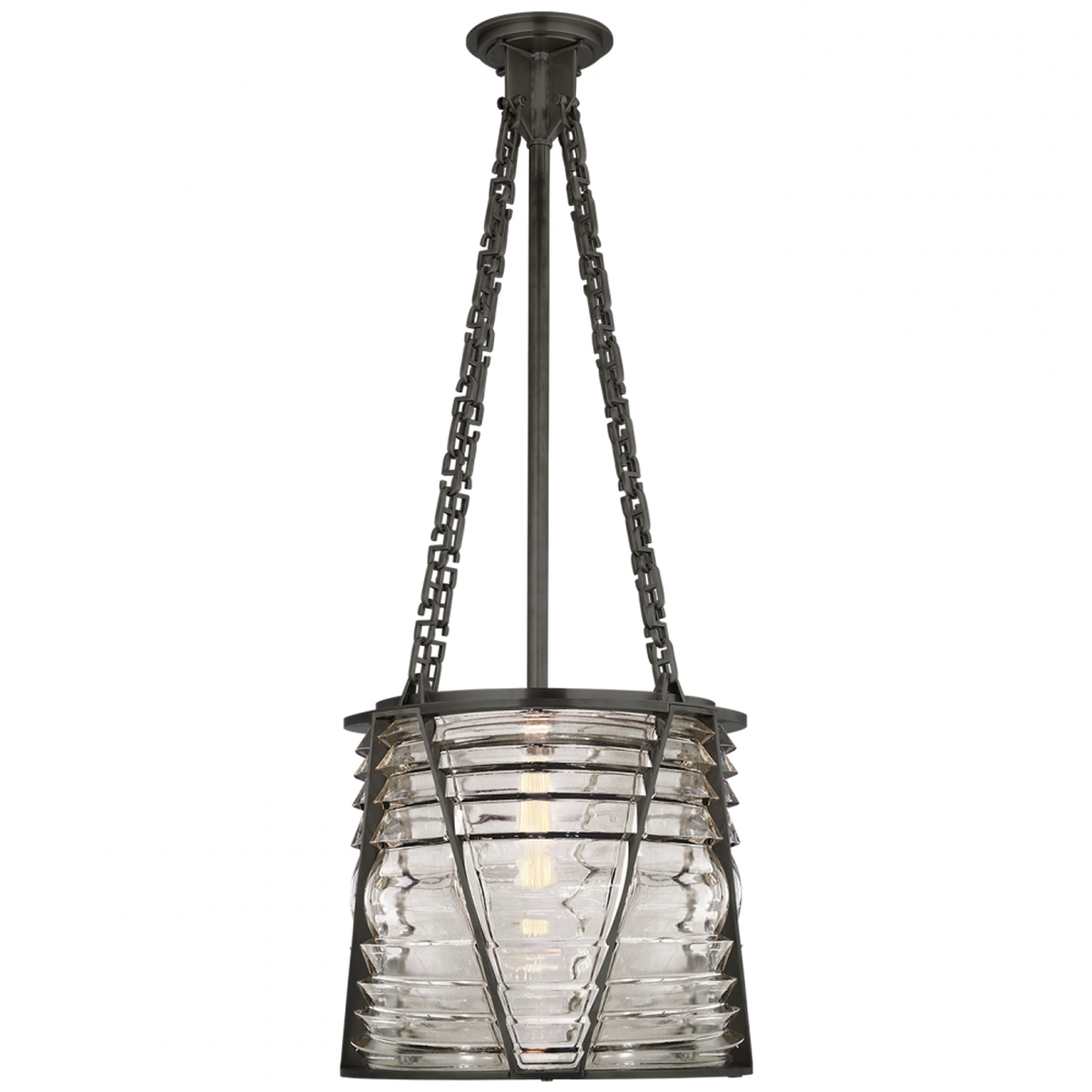 Modern Large Lantern - Polished Nickel