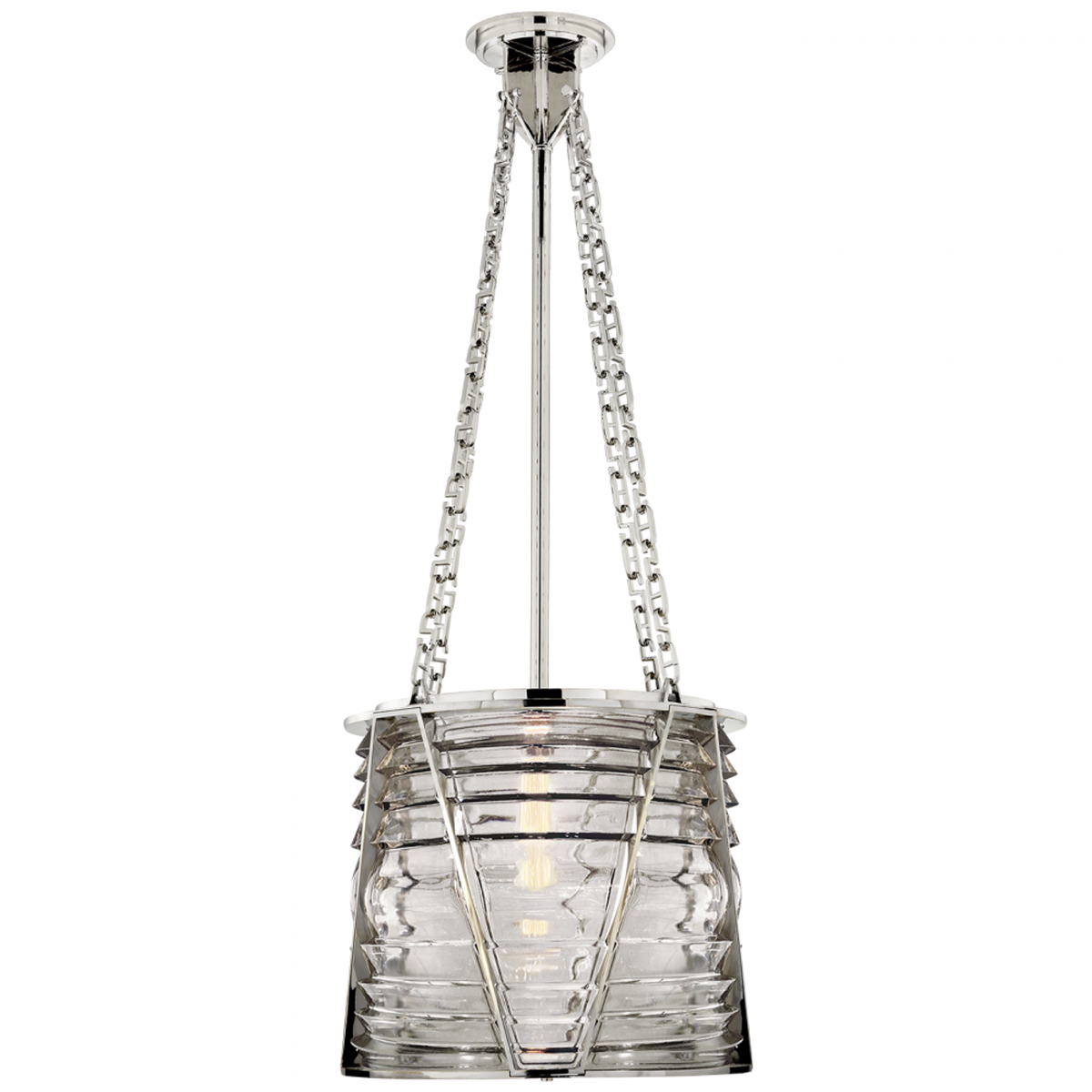 Modern Large Lantern - Polished Nickel