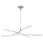 Daley Large Six Light Chandelier - Natural Brass