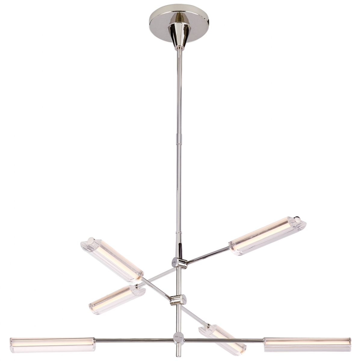 Daley Medium Six Light Chandelier - Natural Brass