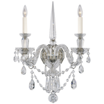 Daniela Medium Double Sconce - Crystal
