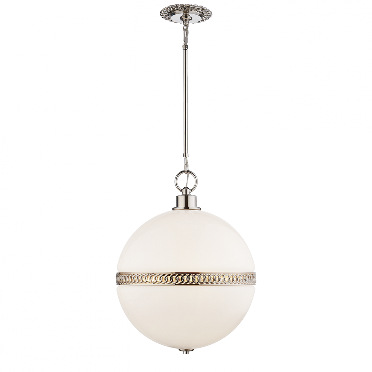 Cara Medium Sculpted Pendant - Natural Brass