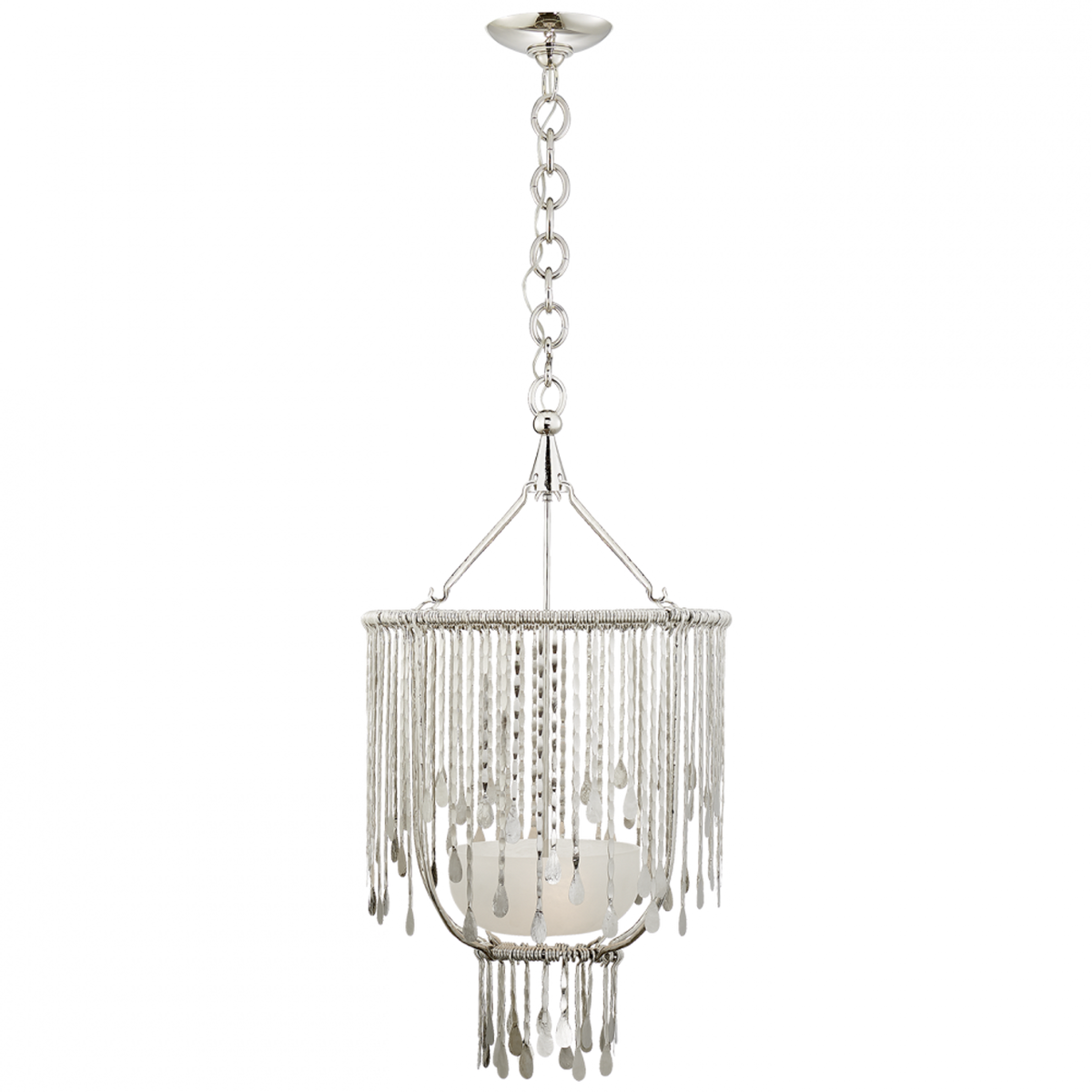Kayla Small Sculpted Chandelier - Polished Nickel