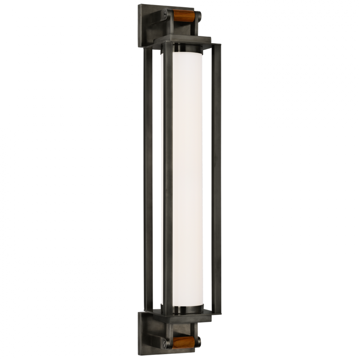 Northport 24" Linear Sconce - Polished Nickel and Teak