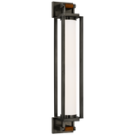 Northport 24" Linear Sconce - Polished Nickel and Teak