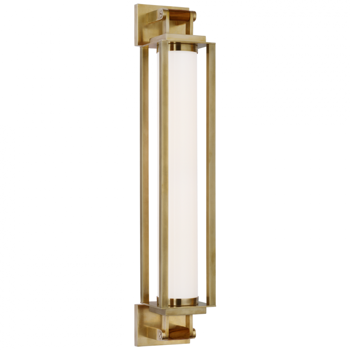 Northport 24" Linear Sconce - Natural Brass and Teak