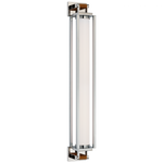 Northport 32" Linear Sconce - Polished Nickel and Teak