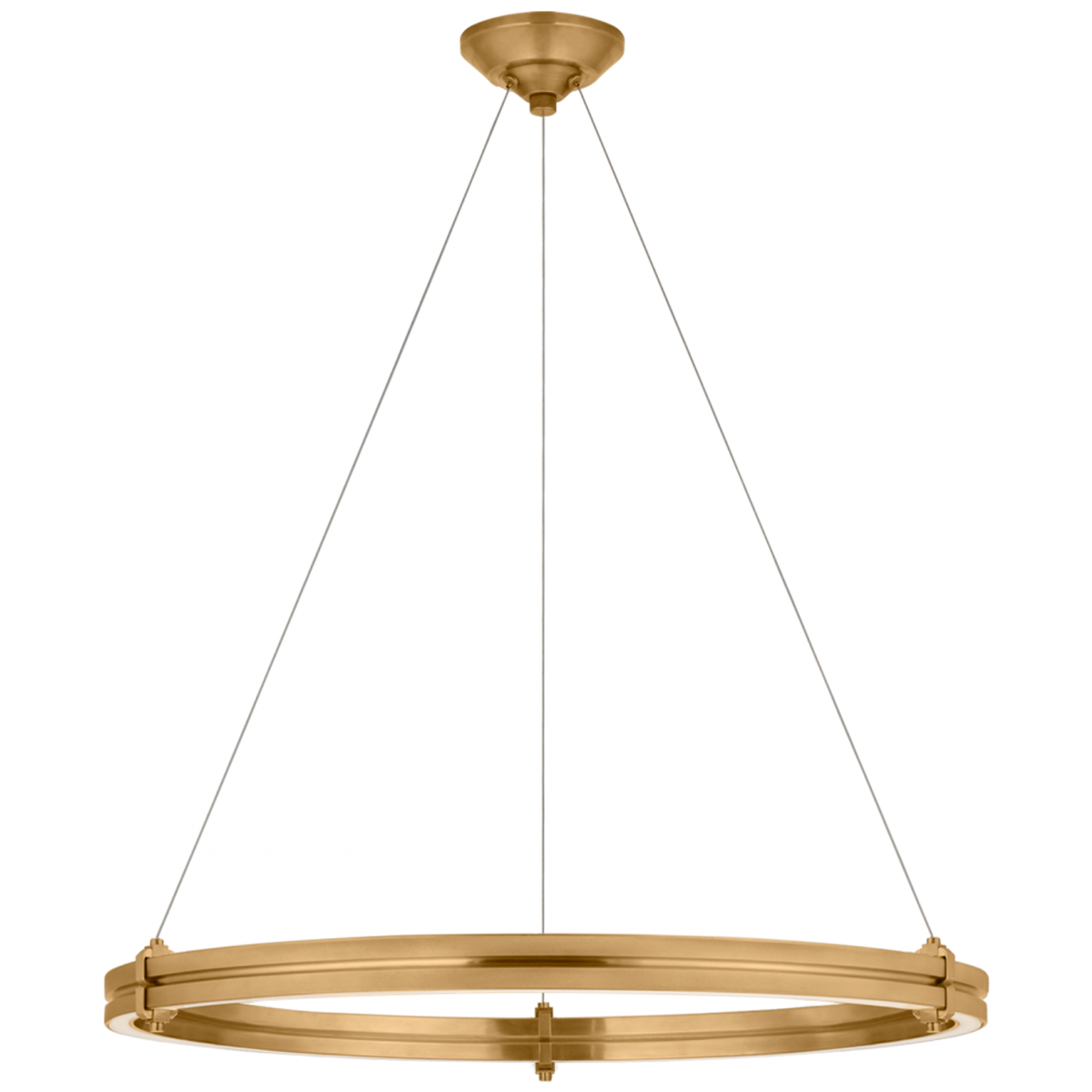 Paxton 32" Ring Chandelier - Natural Brass