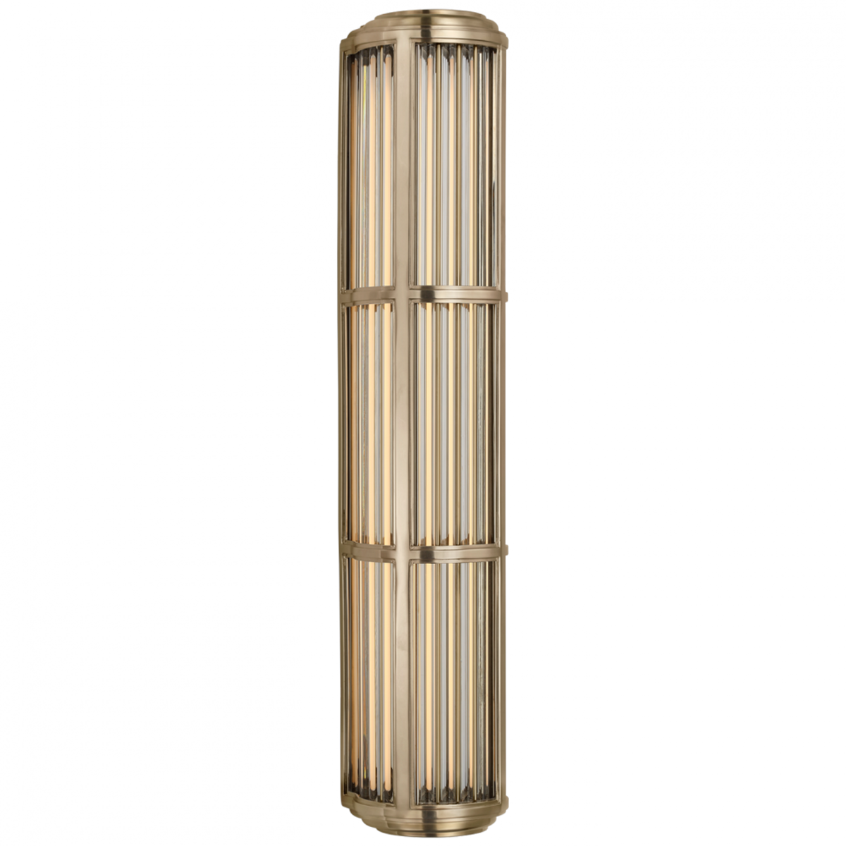 Perren Large Wall Sconce - Natural Brass and Glass Rods